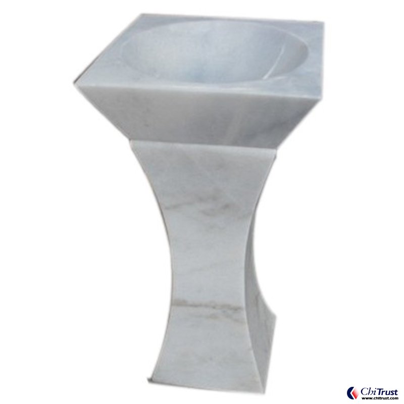 Hezhou white marble stone basin CT417C